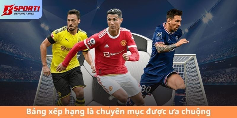 Khái quát về chuyên mục bảng xếp hạng nổi bật tại Bsport